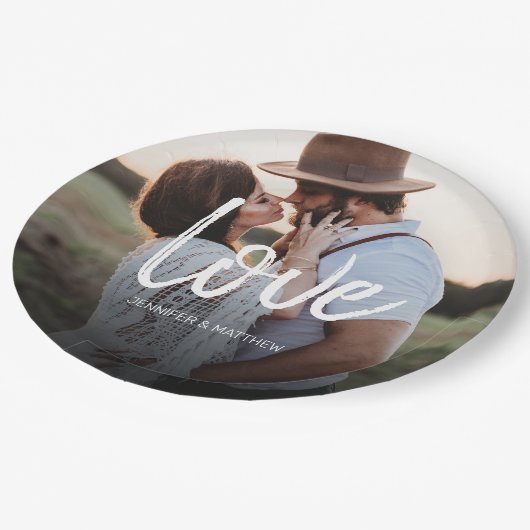 Einfaches Foto Pappteller (Schrägansicht)