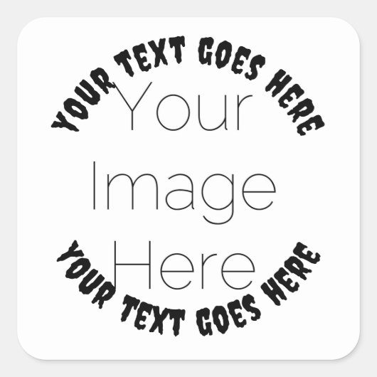 einfaches Foto personalisiert Halloween Quadratischer Aufkleber (Vorderseite)