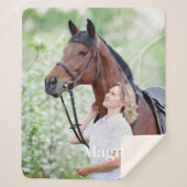 Einfaches Foto Personalisiertes Pferd Lover Sherpadecke (Vorderseite)