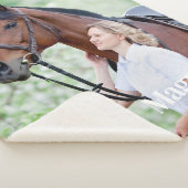 Einfaches Foto Personalisiertes Pferd Lover Sherpadecke (3/4)