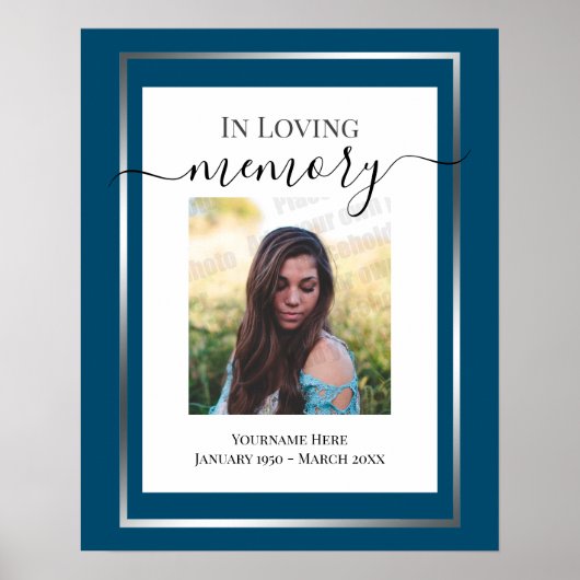 Einfaches Foto-Poster für den liebenden Speicher Poster (Vorne)