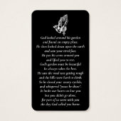 Einfaches Foto Praying-Hands-Gedenkkarten (Rückseite)