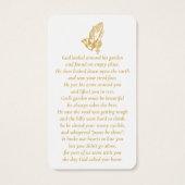 Einfaches Foto Praying-Hands-Gedenkkarten (Rückseite)