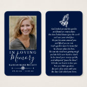 Einfaches Foto Praying-Hands-Gedenkkarten (Vorne & Hinten)