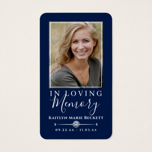 Einfaches Foto Praying-Hands-Gedenkkarten (Vorderseite)