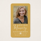 Einfaches Foto Praying-Hands-Gedenkkarten (Vorderseite)