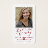 Einfaches Foto Praying-Hands-Gedenkkarten (Vorderseite)