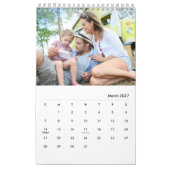 Einfaches Foto pro Monat Name 2026 Kalender (Mär 2027)