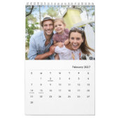 Einfaches Foto pro Monat Name 2026 Kalender (Feb 2027)