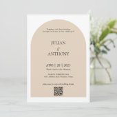 Einfaches Foto QR-Code Hochfahren Einladung (Stehend Vorderseite)