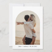 Einfaches Foto QR-Code Hochfahren Einladung (Rückseite)