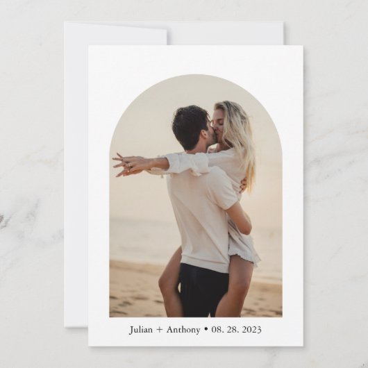 Einfaches Foto QR-Code Hochfahren Einladung (Rückseite)