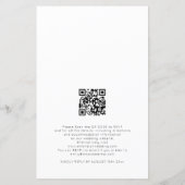 Einfaches Foto QR Code Hochzeitsempfang (Rückseite)