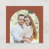 Einfaches Foto QR Code Terracotta UAWG Begleitkarte (Rückseite)