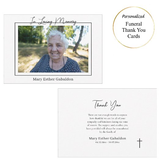 Einfaches Foto römisch-katholische Gedenkstätte Dankeskarte