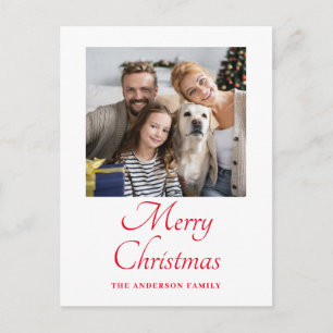 Einfaches Foto Rote Schrift Weihnachten