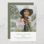 Einfaches Foto Sage Contemporary Brautparty Einladung (Vorne/Hinten)