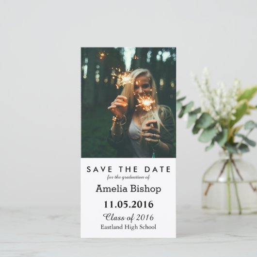 Einfaches Foto Save the Date (Stehend Vorderseite)