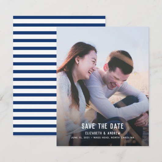 Einfaches Foto Save the Date (Vorne/Hinten)