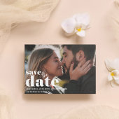 Einfaches Foto Save the Date 2 Foto Typografie
