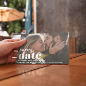 Einfaches Foto Save the Date 2 Foto Typografie