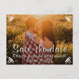 Einfaches Foto Save the Date! Ankündigungspostkarte