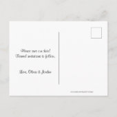 Einfaches Foto Save the Date! Ankündigungspostkarte (Rückseite)