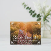 Einfaches Foto Save the Date! Ankündigungspostkarte (Stehend Vorderseite)