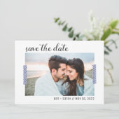 Einfaches Foto Save the Date Einladung (Stehend Vorderseite)