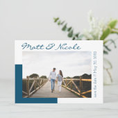 Einfaches Foto Save the Date Einladung (Stehend Vorderseite)