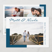 Einfaches Foto Save the Date Einladung (Vorne/Hinten)