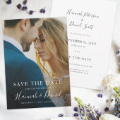 Einfaches Foto Save the Date für Hochzeiten
