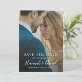 Einfaches Foto Save the Date für Hochzeiten (Stehend Vorderseite)