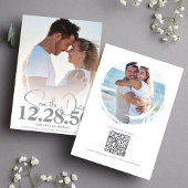 Einfaches Foto Save the Date Hochzeit