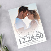Einfaches Foto Save the Date Hochzeit