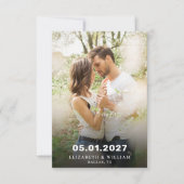 Einfaches Foto Save the Date | Hochzeitsankündigun Einladung (Vorderseite)