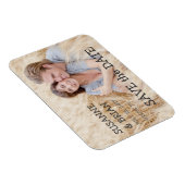 EINFACHES FOTO SAVE THE DATE | LAND MAGNET (Rechte Seite)