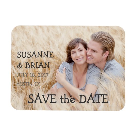 EINFACHES FOTO SAVE THE DATE | LAND MAGNET (Horizontal)