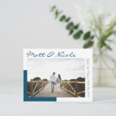 Einfaches Foto Save the Date Postkarte (Stehend Vorderseite)