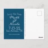 Einfaches Foto Save the Date Postkarte (Rückseite)