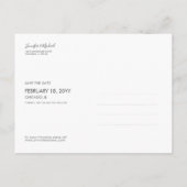 Einfaches Foto Save the Date Postkarte 2 (Rückseite)
