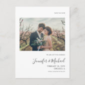 Einfaches Foto Save the Date Postkarte 2 (Vorderseite)