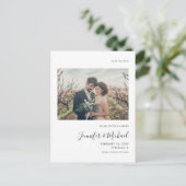 Einfaches Foto Save the Date Postkarte 2 (Stehend Vorderseite)