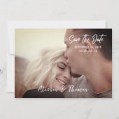 Einfaches Foto Save the Date QR-Code Einladung (Vorderseite)