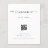 Einfaches Foto Save the Date QR-Kodex Flyer (Hinten)