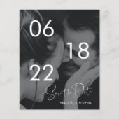 Einfaches Foto Save the Date QR-Kodex Flyer (Vorne)