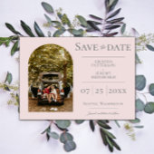 Einfaches Foto | Save the Date rosa