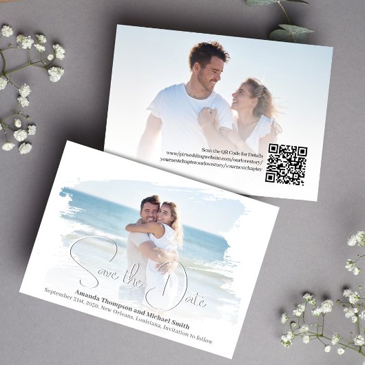 Einfaches Foto Save the Date SkriptWedding