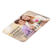 EINFACHES FOTO SAVE THE DATE | VINTAG MAGNET (Linke Seite)