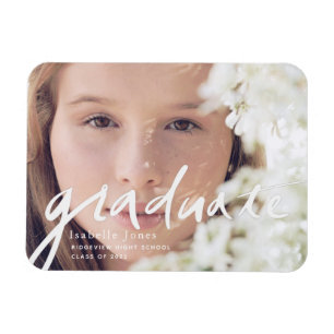 Einfaches Foto Script Abschluss Magnet